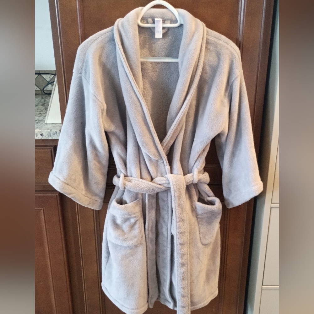 Stars Above Soft Gray Robe